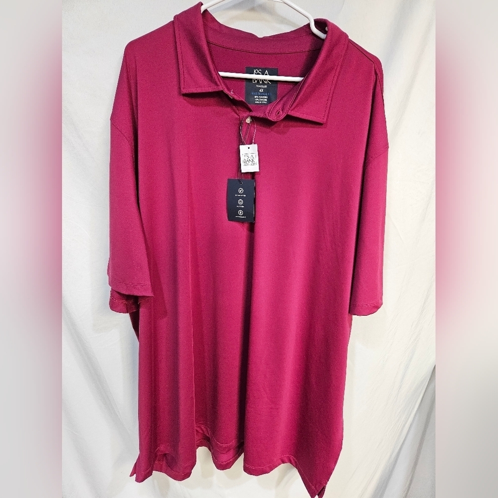Jos A Bank Traveler Red Polo Shirt Mens 4X Dark NWT